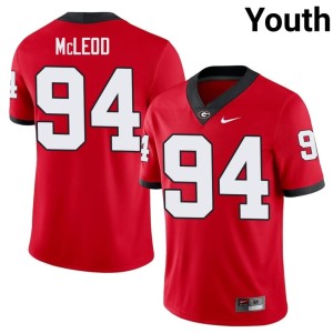 Xzavier McLeod #94 Youth Red UGA Game Jersey 641000-986