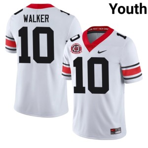 Zayden Walker Youth 1980 National Champions 40th Anniversary Go Dawgs White Stitched #10 Jersey 886771-336
