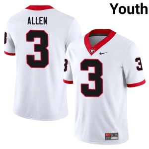 CJ Allen White #3 Youth Dawgs Stitched Jerseys 739317-572