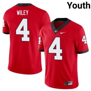CJ Wiley Alumni #4 Red University of Georgia Youth Jersey 925784-282