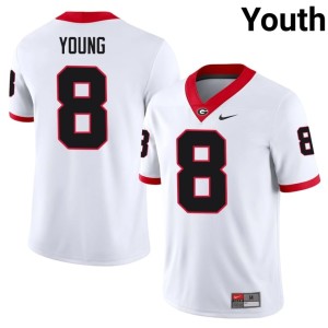 Colbie Young #8 White Youth Embroidery Bulldog Nation Jersey 689070-784