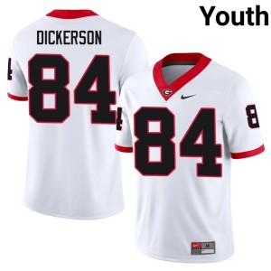 Dallas Dickerson Youth White Georgia #84 Stitched Jersey 336406-830