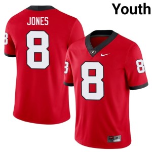Demello Jones #8 UGA Youth Embroidery Red Jerseys 429671-985