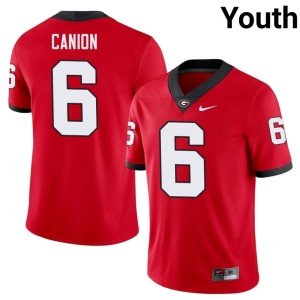 Isiah Canion #6 Youth Go Dawgs University Red Jerseys 881315-872