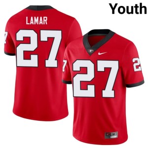 Jae Lamar University #27 Youth Georgia Bulldogs Red Jerseys 528753-359