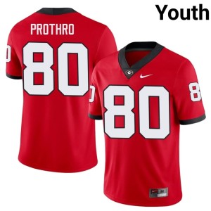 Kaiden Prothro #80 Limited Youth UGA Bulldogs Red Jersey 897156-720