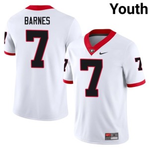 Khalil Barnes University of Georgia Bulldogs #7 White Youth Replica Jerseys 883881-956