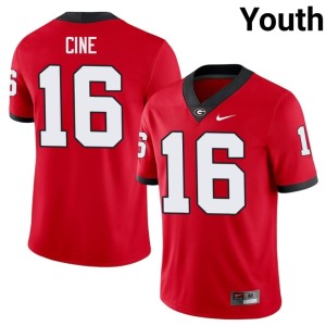 Lewis Cine #16 College Go Dawgs Youth Red Jerseys 874508-346
