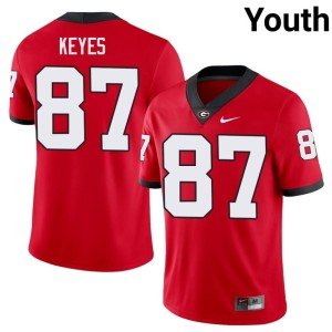 Lincoln Keyes Game #87 Georgia Bulldogs Youth Red Jerseys 940068-945