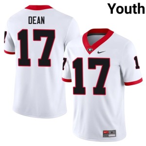 Nakobe Dean Damn Good Dawgs Embroidery White #17 Youth Jersey 229832-310