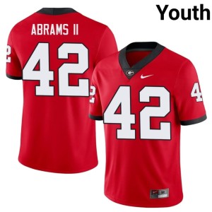 Nick Abrams II Red Youth #42 Georgia Bulldogs Game Jerseys 450743-357