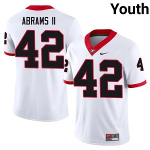Nick Abrams II White University #42 Dawgs Youth Jerseys 769523-286