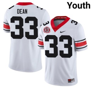 PJ Dean Embroidery #33 1980 National Champions 40th Anniversary White Youth Dawgs Jerseys 185570-260
