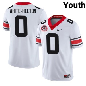 Sacovie White-Helton #0 White 2025 Georgia Bulldogs Youth 1980 National Champions 40th Anniversary Jerseys 948596-537