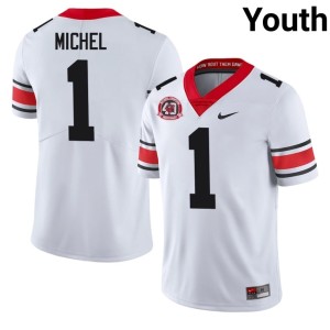 Sony Michel Game 1980 National Champions 40th Anniversary White Youth UGA Bulldogs #1 Jersey 312278-690