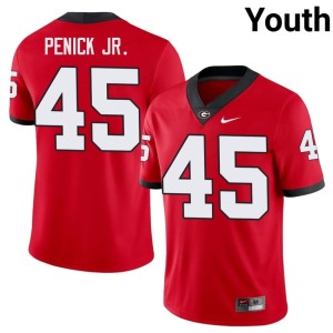 Terrence Penick Jr. NCAA #45 Red Youth Georgia Bulldogs Jerseys 964636-680