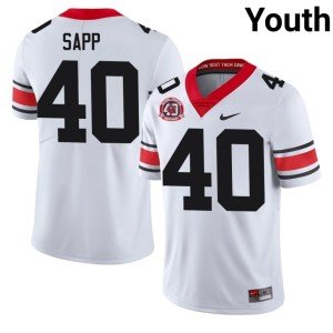 Theron Sapp Youth White 1980 National Champions 40th Anniversary #40 2025 UGA Bulldogs Jerseys 678524-866
