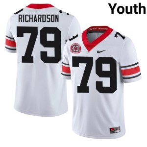 TyQuez Richardson 1980 National Champions 40th Anniversary Youth White #79 Dawgs College Jerseys 606084-892