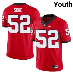 Valdin Sone Youth #52 University of Georgia 2025 Red Jersey 529744-264