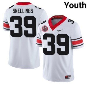 Will Snellings Youth High School White 1980 National Champions 40th Anniversary Dawgs #39 Jerseys 162110-212