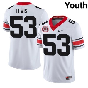 Zach Lewis Georgia Stitched Youth 1980 National Champions 40th Anniversary #53 White Jersey 840689-638