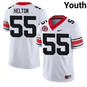 Zykie Helton University of Georgia Embroidery 1980 National Champions 40th Anniversary Youth White #55 Jerseys 490409-768