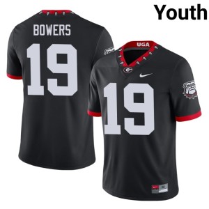 Brock Bowers Mascot 100th Anniversary Youth Georgia Bulldogs Player #19 Black Jersey 899768-862