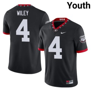 CJ Wiley Black University of Georgia Bulldogs #4 Mascot 100th Anniversary Youth Limited Jerseys 909989-472