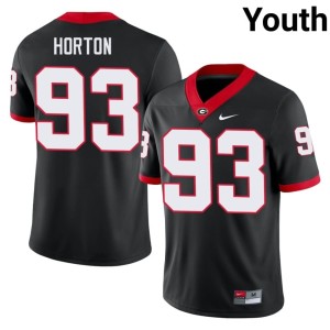 Carter Horton Bulldog Nation Black Player #93 Youth Jersey 964334-813