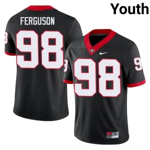 Connor Ferguson Black Youth #98 Georgia Stitched Jersey 943279-353
