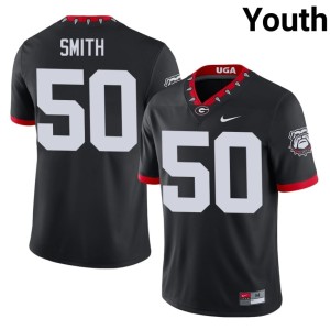 Cortez Smith Youth #50 Mascot 100th Anniversary Black UGA Bulldogs Official Jerseys 464754-218