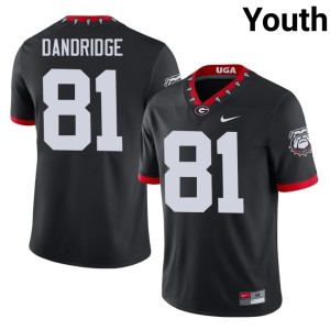Craig Dandridge Mascot 100th Anniversary Replica #81 Dawgs Youth Black Jerseys 589523-776