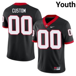 Custom Stitched Black Youth #00 UGA Bulldogs Jerseys 206809-843
