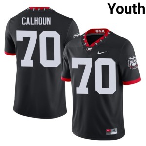 Daniel Calhoun 2025 Youth #70 Black Mascot 100th Anniversary Georgia Bulldogs Jersey 855981-984