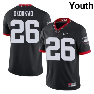 Daniel Okonkwo Mascot 100th Anniversary #26 Bulldog Nation Official Black Youth Jerseys 997604-297