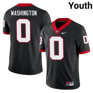 Darnell Washington Black #0 Youth NCAA UGA Jersey 891278-664