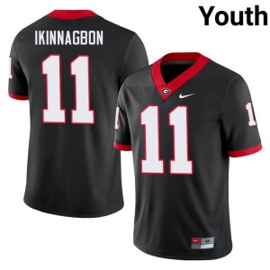 Darren Ikinnagbon NCAA Black Youth University of Georgia #11 Jerseys 689857-413
