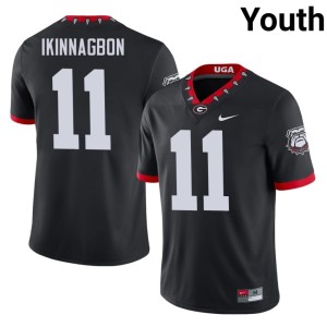 Darren Ikinnagbon Mascot 100th Anniversary Black Youth UGA Bulldogs Football #11 Jerseys 340579-425