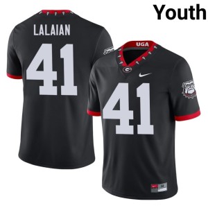 David Lalaian University of Georgia Mascot 100th Anniversary Youth #41 Black Stitched Jerseys 354637-843