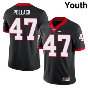 David Pollack College Youth Georgia Bulldogs #47 Black Jersey 546187-726