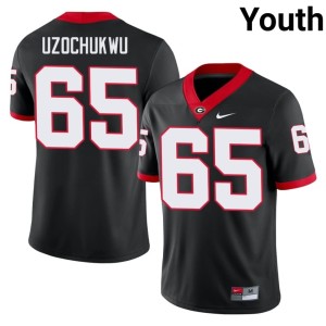 Dennis Uzochukwu Bulldog Nation NCAA Youth #65 Black Jerseys 810159-460