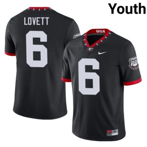 Dominic Lovett UGA Bulldogs Youth Mascot 100th Anniversary Official Black #6 Jerseys 304519-154