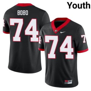 Drew Bobo Youth High School Go Dawgs Black #74 Jerseys 649061-858