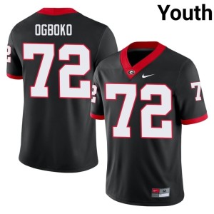 Ekene Ogboko #72 Black UGA Game Youth Jersey 252765-354
