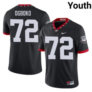 Ekene Ogboko #72 Mascot 100th Anniversary Go Dawgs Black High School Youth Jersey 965409-502