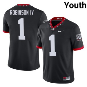 Ellis Robinson IV Bulldog Nation #1 Youth Black Game Mascot 100th Anniversary Jersey 395713-452
