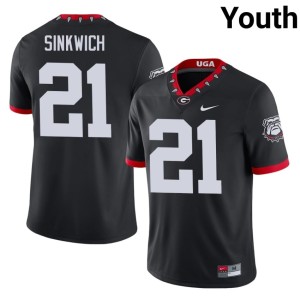 Frank Sinkwich Black Youth #21 Limited Mascot 100th Anniversary Bulldog Nation Jersey 732278-174