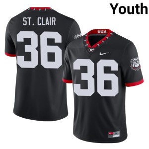 Jackson St. Clair UGA Bulldogs #36 Mascot 100th Anniversary Youth High School Black Jersey 287388-885