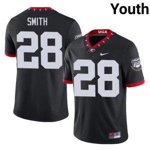 Jordan Smith Go Dawgs #28 Black Mascot 100th Anniversary Youth Alumni Jersey 880862-389