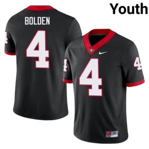 KJ Bolden #4 Player Black Youth Georgia Bulldogs Jerseys 959619-270